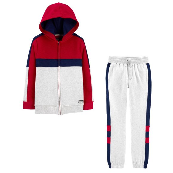 OshKosh Kid Colorblock Hoodie & Fleece Joggers Set
